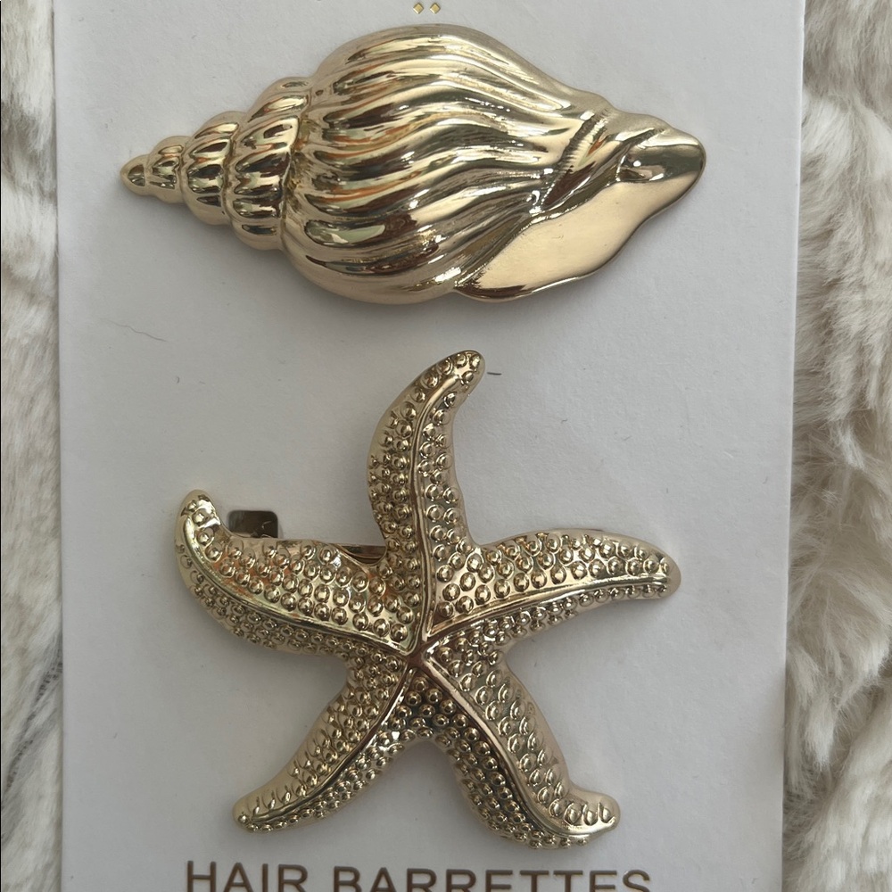 J Crew barrettes Shell & Starfish - Picture 2 of 5
